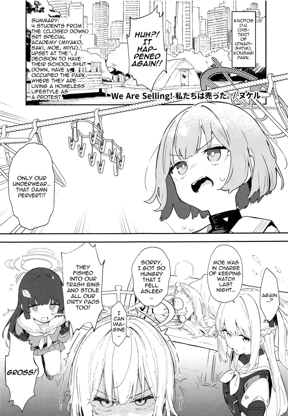 (C105) [Kawaiso Nanoha Nukeru (Nukeru)] We Are Selling! Watashi-tachi wa Utta. (Blue Archive) [English] [hardcase8translates] - Page 2