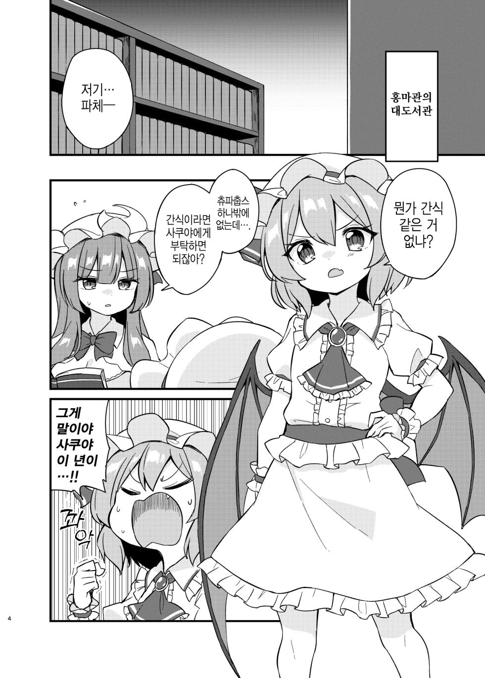 (Shuuki Reitaisai 10) [Momoiro Hatake (Oyasai)] Remi Furan Tadaima Hatujyoucyuu!? | 레미플랑 지금 발정중!? (Touhou Project) [Korean] [반카이] - Page 2