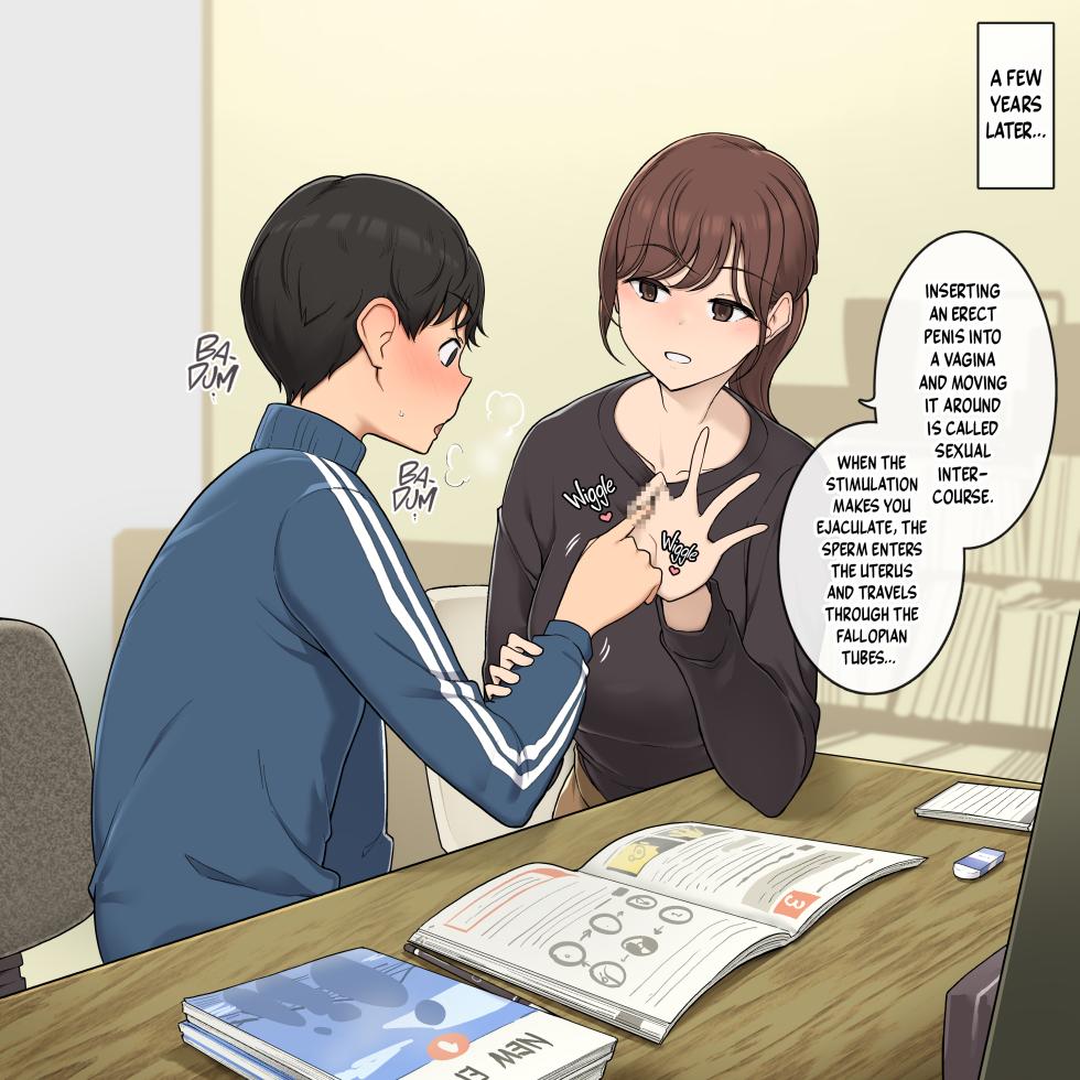 [Wakamatsu] Kozukuri no Shikata o Dankai-teki ni Oshiete Kureru Onee-san | An Onee-san Who Teaches Me Step by Step How to Make a Baby [English] - Page 2