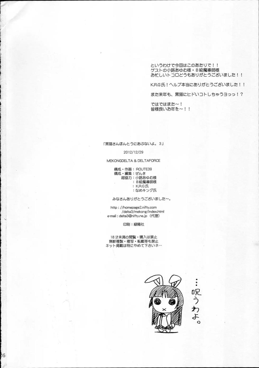(C83) [MEKONGDELTA & DELTAFORCE (ROUTE39, ZENKI)] Kuroneko-san Hontou ni Abunai yo. 3 | 쿠로네코 씨 진짜로 위험해요 3 (Ore no Imouto ga Konna ni Kawaii Wake ga Nai) [Korean] - Page 25