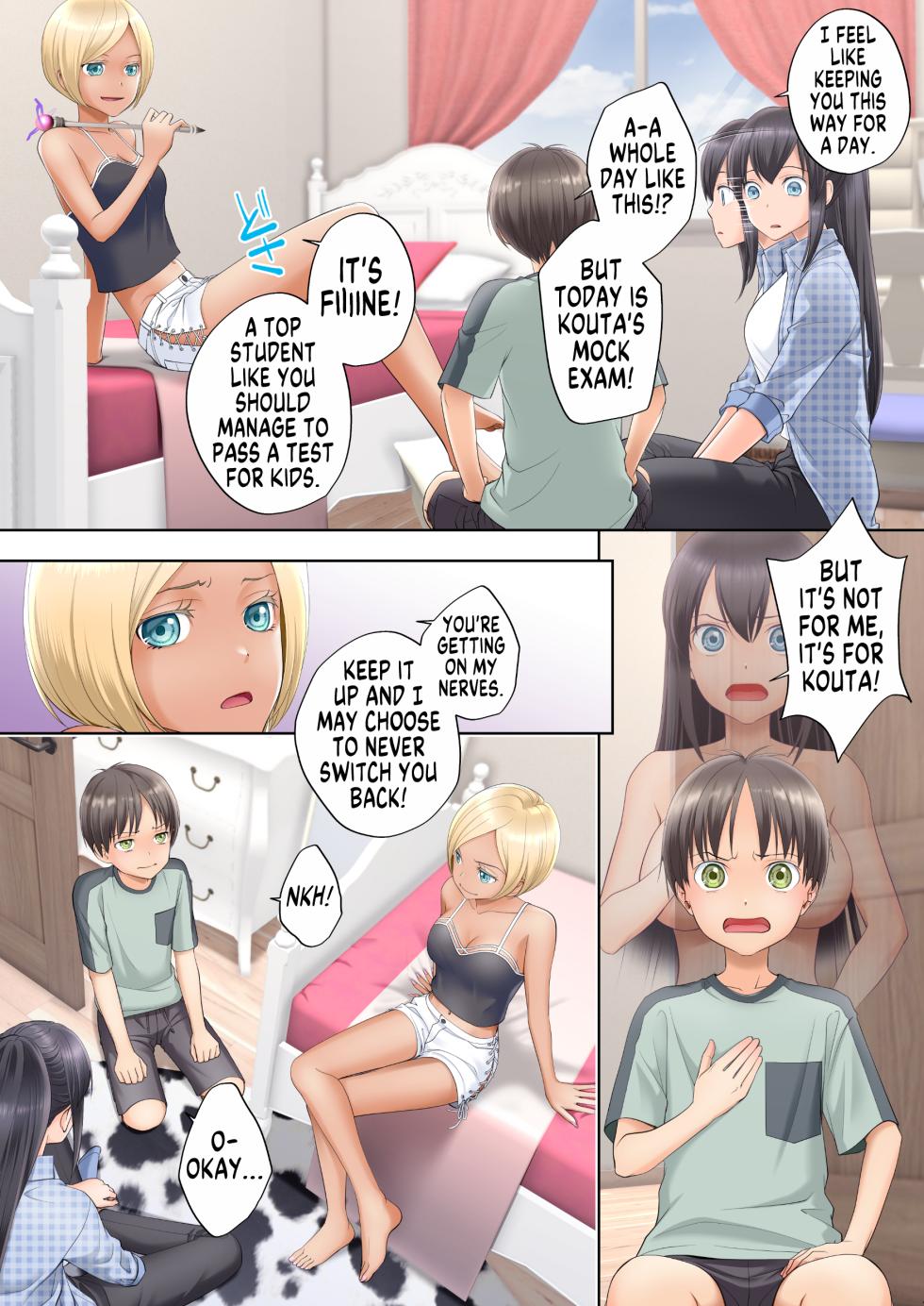 [Hairu Nukemichi (Siina Yuuki)] Boku Swap Ane ~Akogare no Onee-chan to Karada o Irekaerareteshimatta Boku~ | How I Switched Bodies With My Dear Onee-chan [English] [GTF] - Page 7