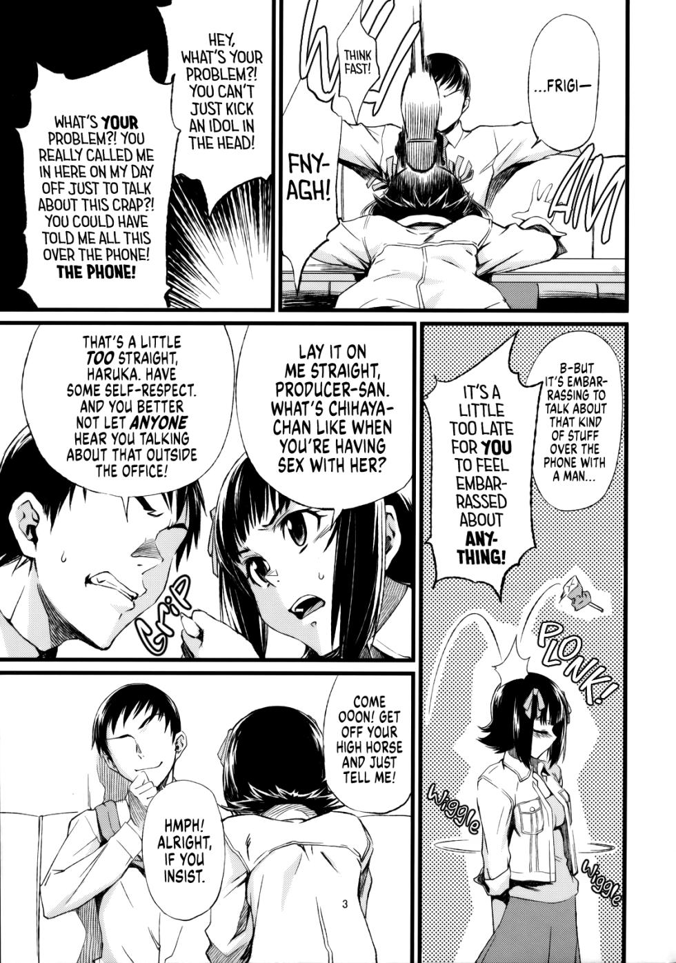 (C77) [Chotto Dake Aruyo. (Takemura Sesshu)] Haruka to Chihaya to Producer. ー Haruka, Chihaya and Producer (THE IDOLM@STER) [English] [head empty] - Page 4