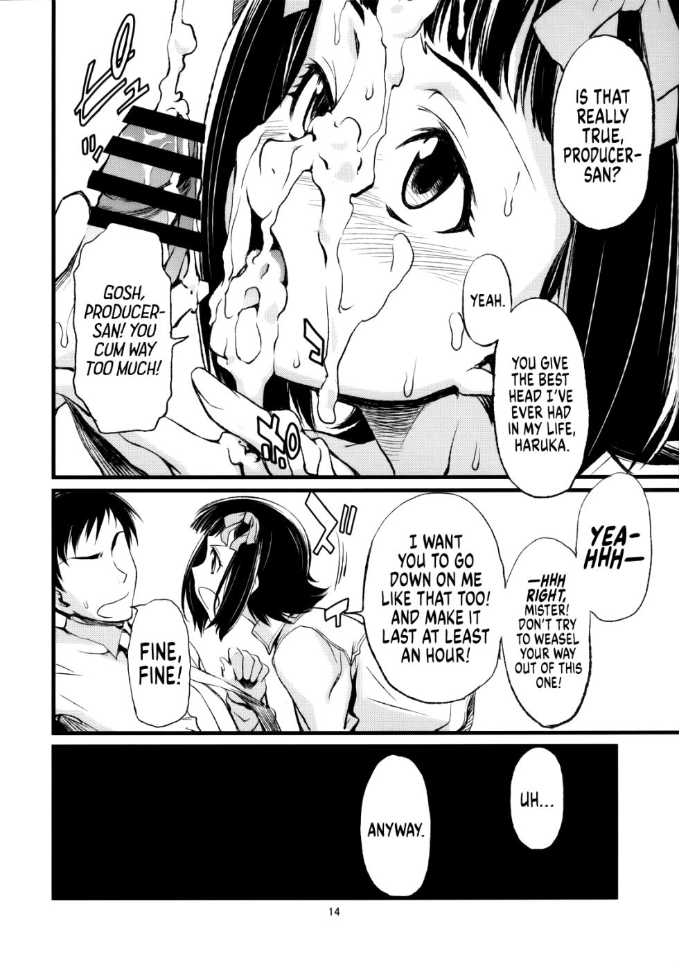 (C77) [Chotto Dake Aruyo. (Takemura Sesshu)] Haruka to Chihaya to Producer. ー Haruka, Chihaya and Producer (THE IDOLM@STER) [English] [head empty] - Page 15
