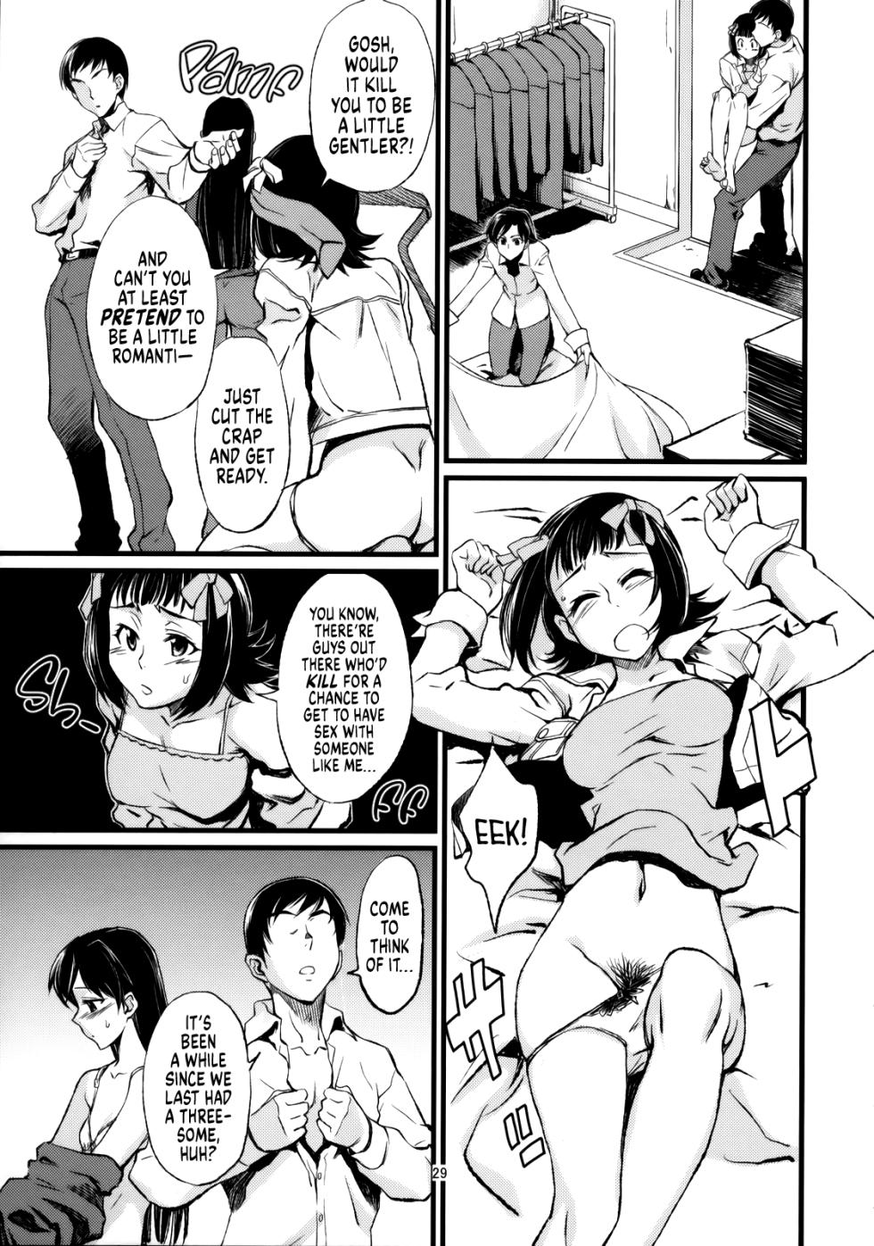 (C77) [Chotto Dake Aruyo. (Takemura Sesshu)] Haruka to Chihaya to Producer. ー Haruka, Chihaya and Producer (THE IDOLM@STER) [English] [head empty] - Page 30