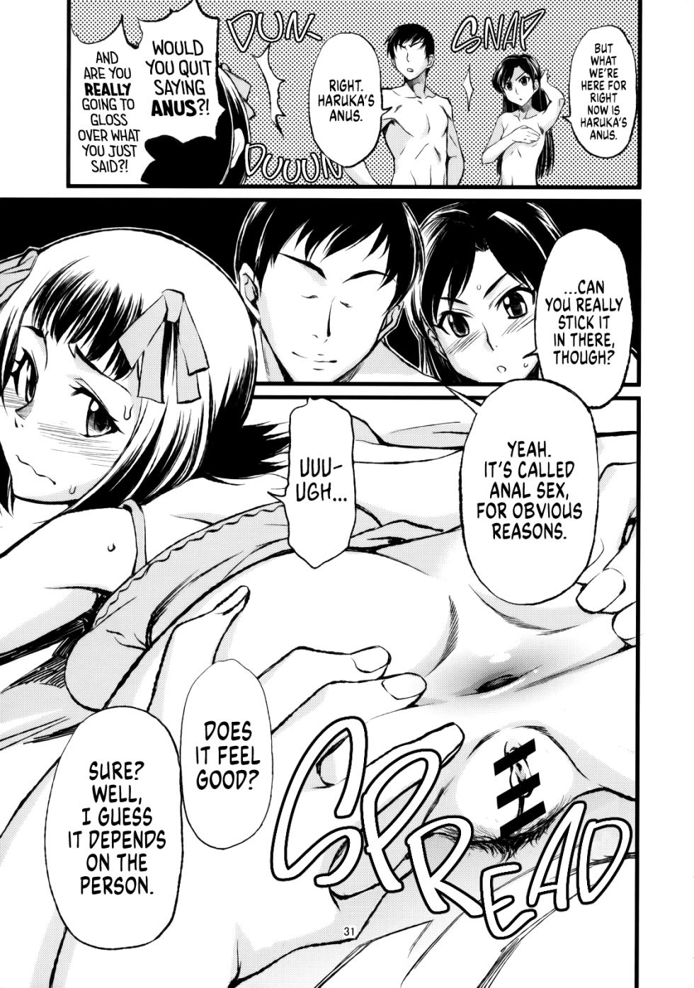 (C77) [Chotto Dake Aruyo. (Takemura Sesshu)] Haruka to Chihaya to Producer. ー Haruka, Chihaya and Producer (THE IDOLM@STER) [English] [head empty] - Page 32