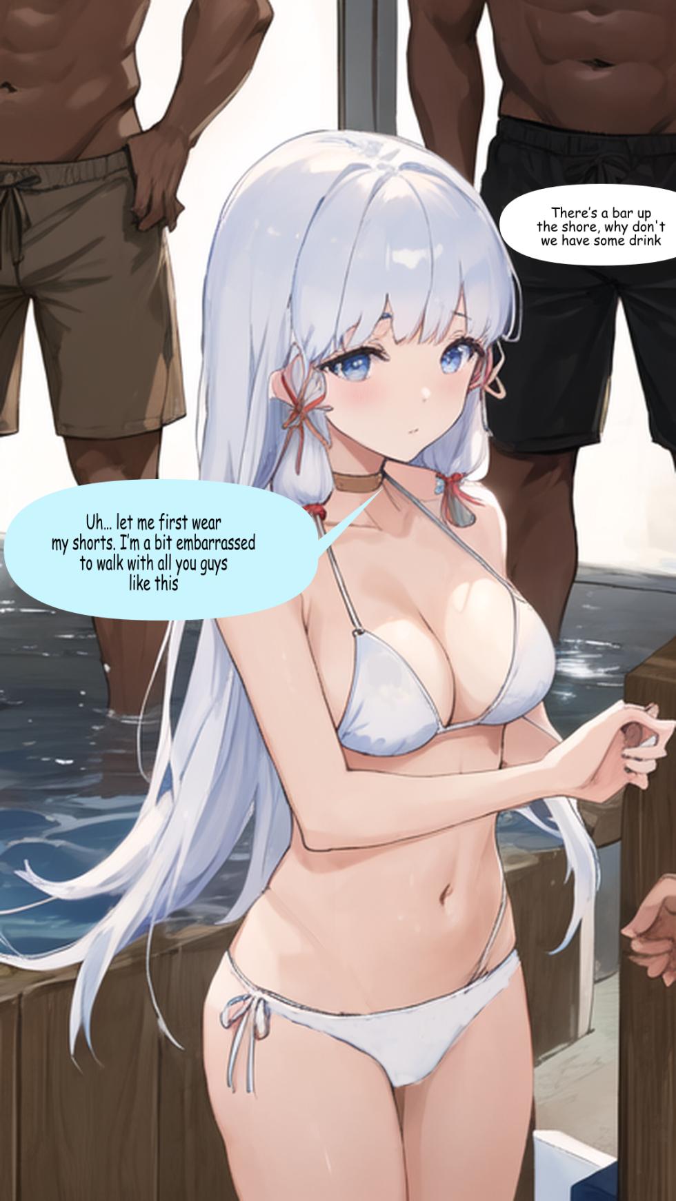 Ayaka's Naughty Day in Beach [AI Generated] - Page 6