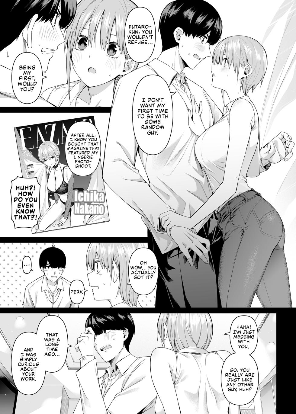(FF44) [Bad Mushrooms (Chicke III, 4why)] 1/5 no Renai Kanjou | A Fifth of Romance (Gotoubun no Hanayome) [English] [Fap It Scans] [Decensored] - Page 19