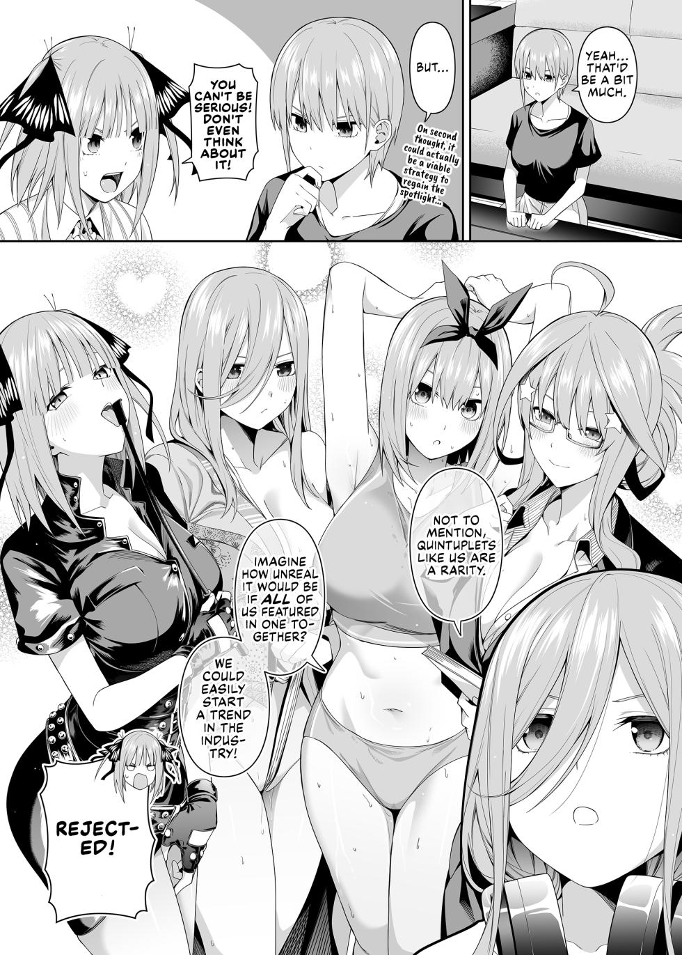 (FF44) [Bad Mushrooms (Chicke III, 4why)] 1/5 no Renai Kanjou | A Fifth of Romance (Gotoubun no Hanayome) [English] [Fap It Scans] [Decensored] - Page 7