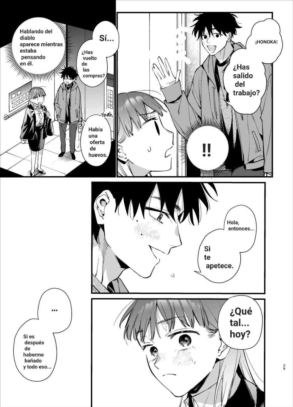 [Umenegi Daimyoujin (Umekoppe)] Kawaisou na Kimi ga Ichiban Kawaii ~Inu-kei Shuuchaku Danshi Haru-kun no Shitsuke Koubi~ | Eres más Adorable Cuando das Pena ~El Sexo Disciplinario del Chico Obsesivo Estilo Golden Retriever, Haru~ [Spanish] [Me ba] - Page 29