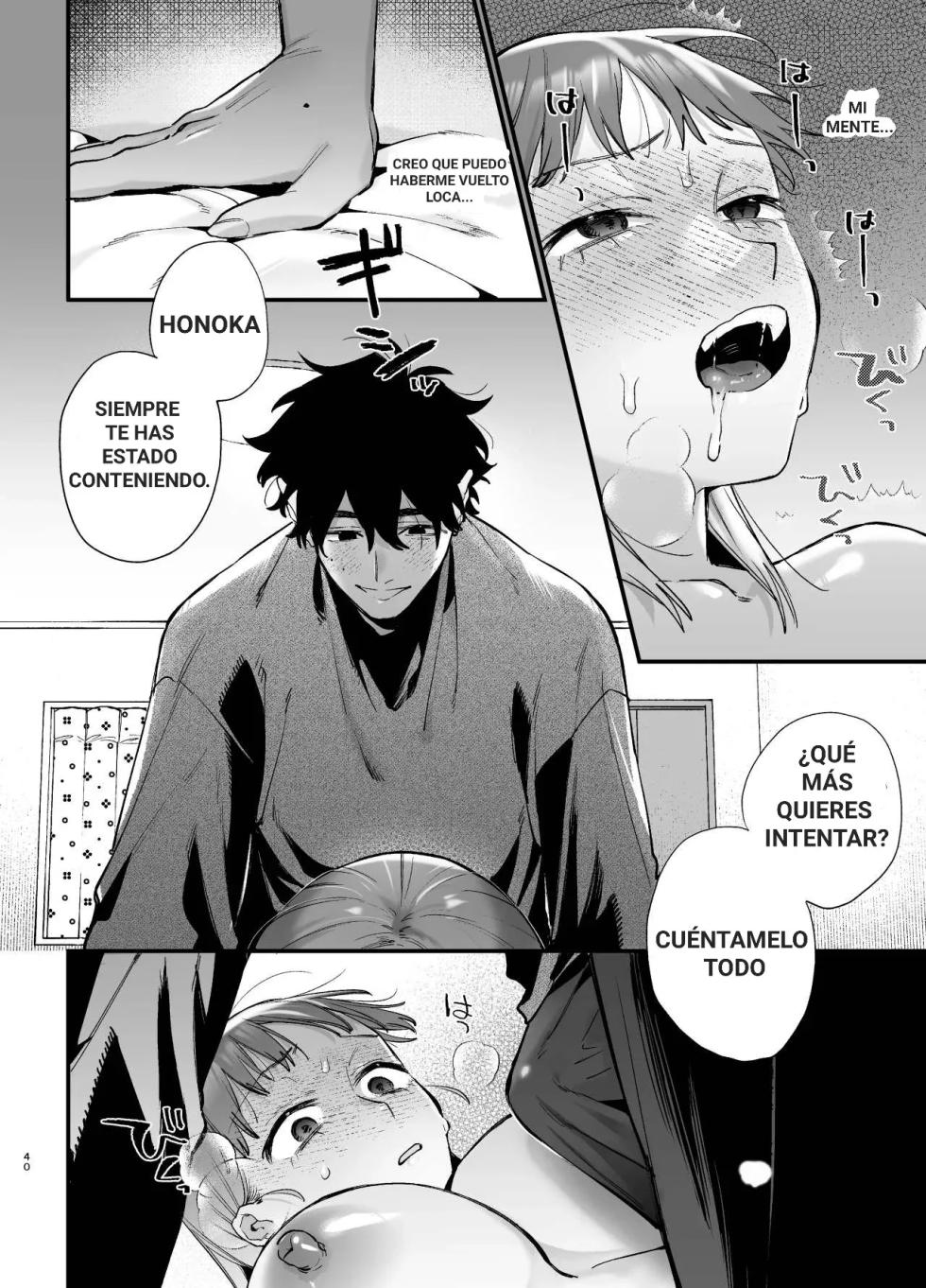 [Umenegi Daimyoujin (Umekoppe)] Kawaisou na Kimi ga Ichiban Kawaii ~Inu-kei Shuuchaku Danshi Haru-kun no Shitsuke Koubi~ | Eres más Adorable Cuando das Pena ~El Sexo Disciplinario del Chico Obsesivo Estilo Golden Retriever, Haru~ [Spanish] [Me ba] - Page 40