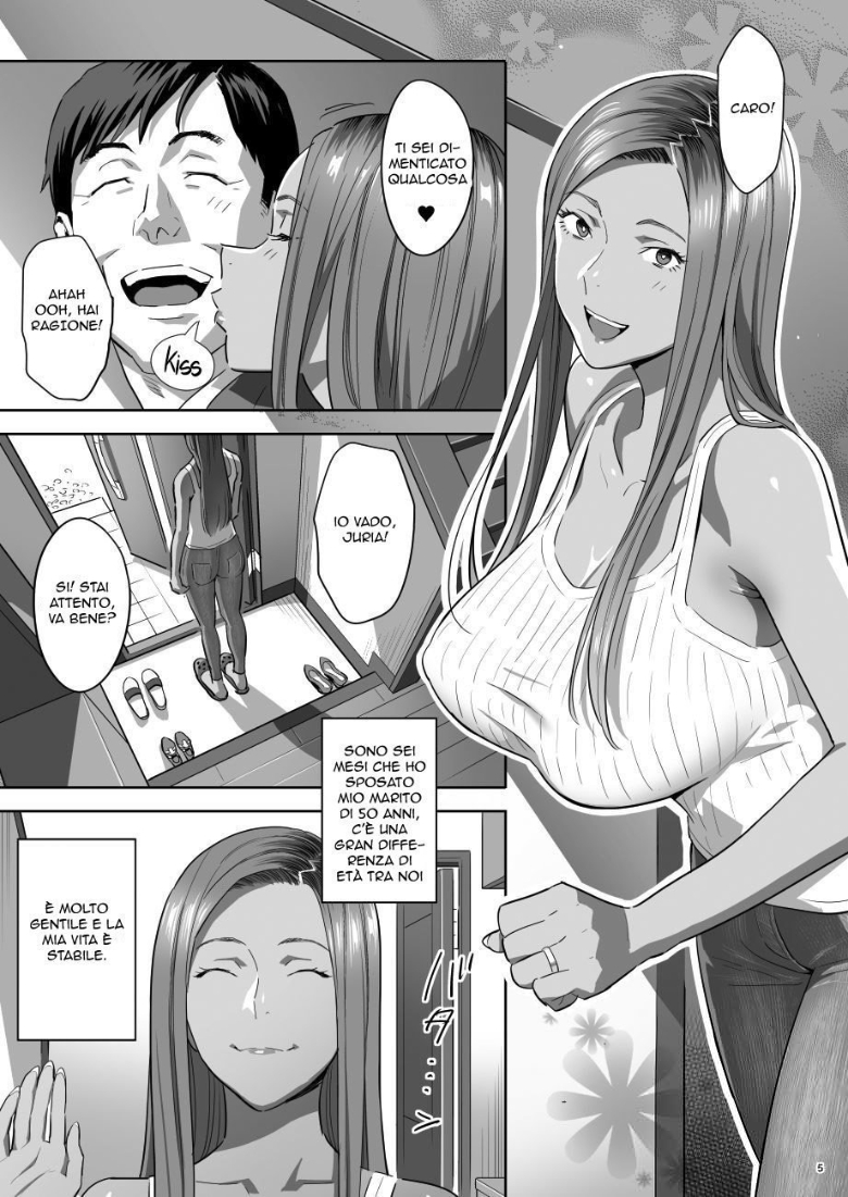 [Hito no Fundoshi (Yukiyoshi Mamizu)] Moto Gal Mama ga Kyuu ni Dekita Ken. | Mentre la Mamma Dorme [Italian] [Digital] - Page 4