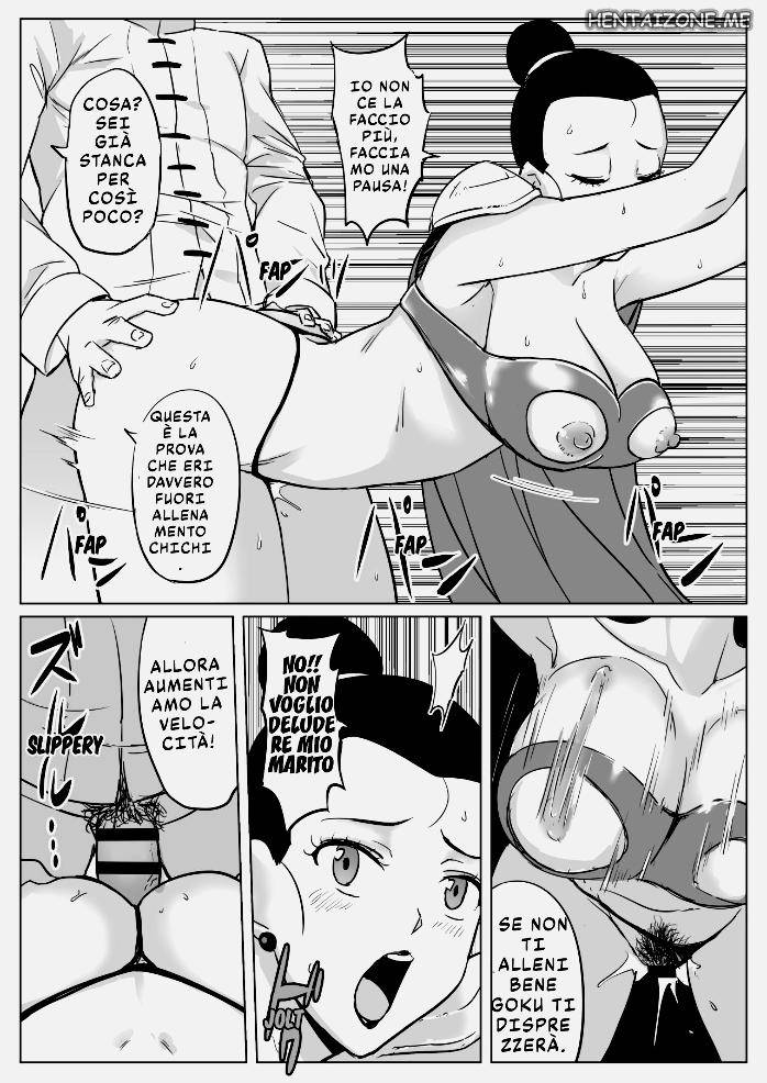 [Shirihito] Muchi na Hitozuma to no Tokubetsu Shugyou | L' Allenamento Speciale di Chichi (Dragon Ball Super) [Italian] - Page 13