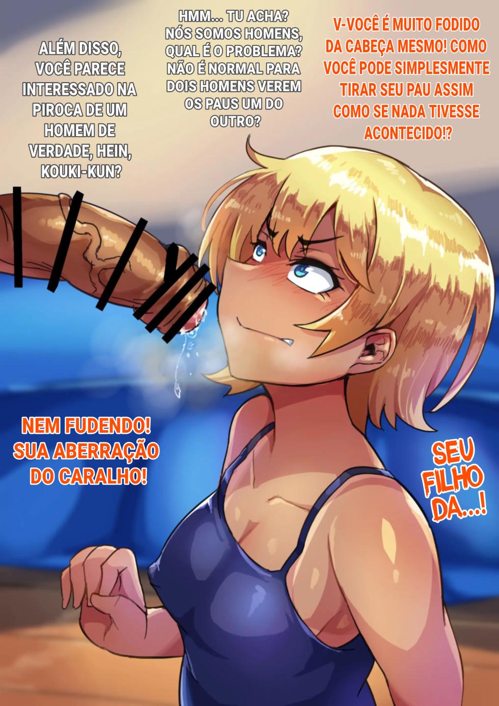 [Hagurumarokuro (Silver Radish)] Namaiki Sokuhame Otokonoko [Portuguese-BR] - Page 32