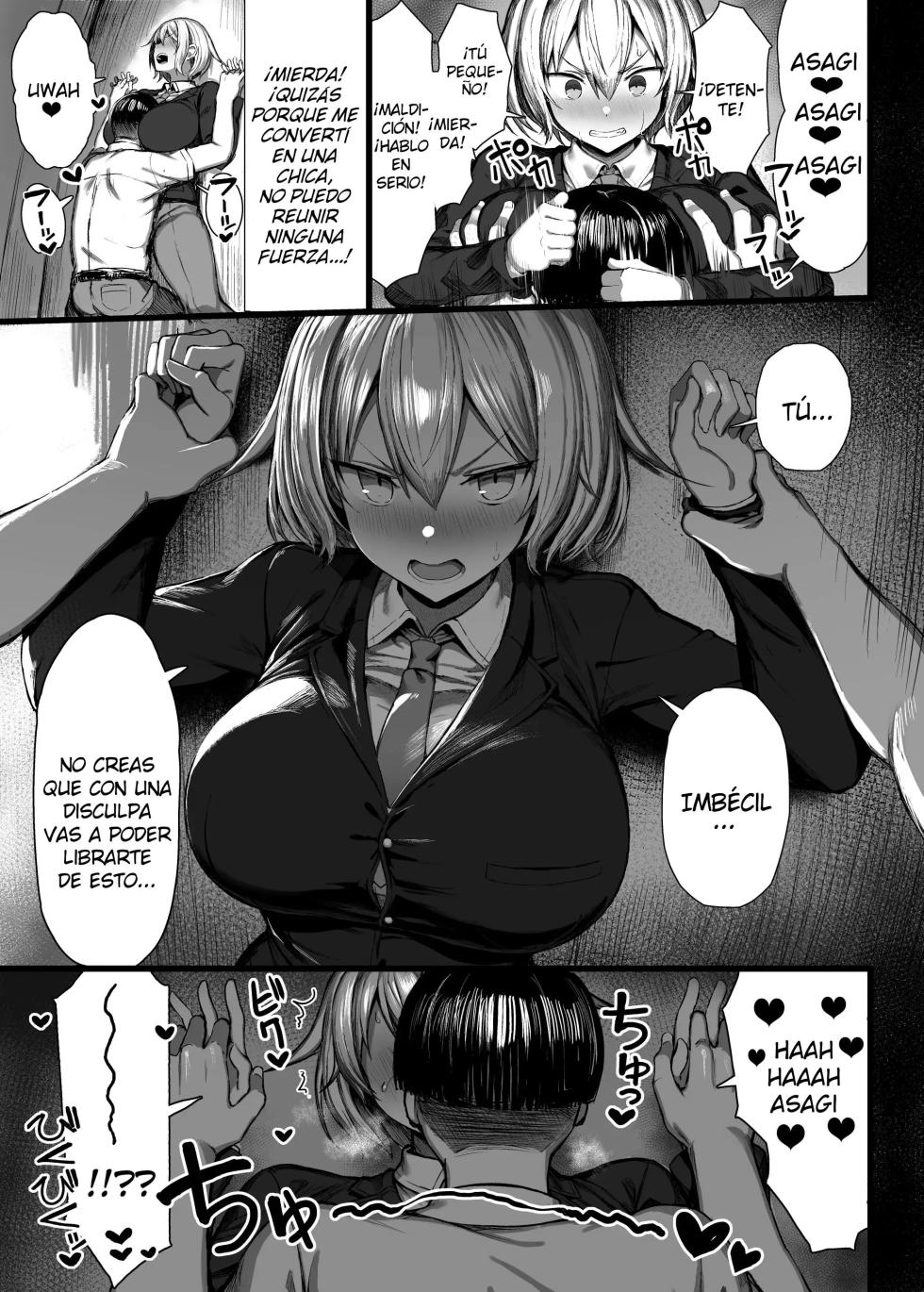 [MOSQUITONE. (Great Mosu)] Ijimekko, Onna ni naru. | Mi Amigo Matón, Se Convirtió En Una Chica. - Page 8