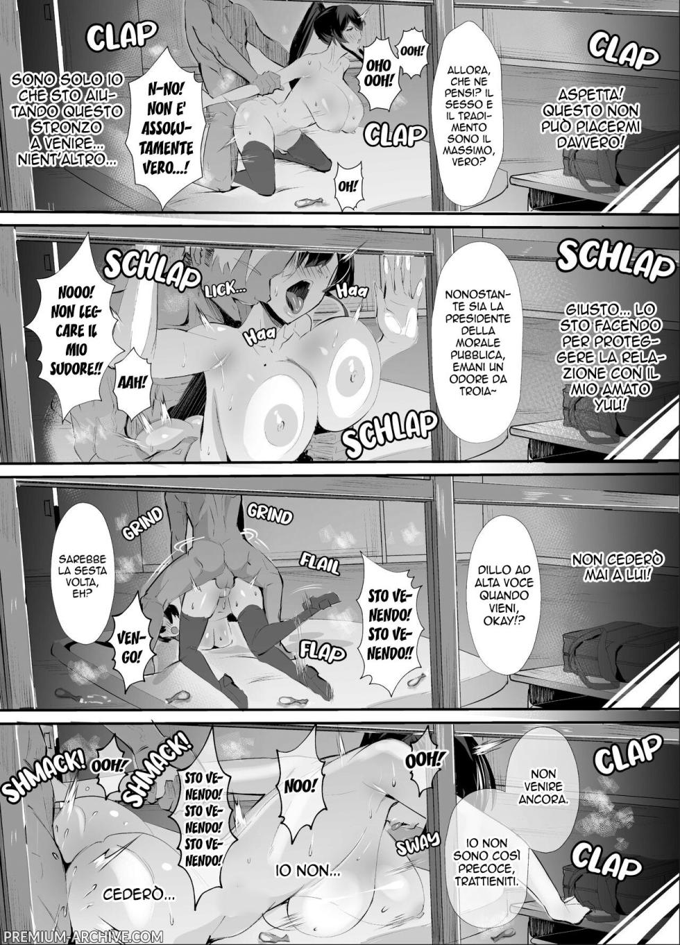 [Zenjidou Shimoneta Seizou Machine (Chinetsu)] Kuppuku ~Fuuki Iinchou wa Odosarete Netorarete... | Sottomissione – La presidente del comitato per la morale pubblica viene ricattata e costretta a tradire… [Italian] - Page 29