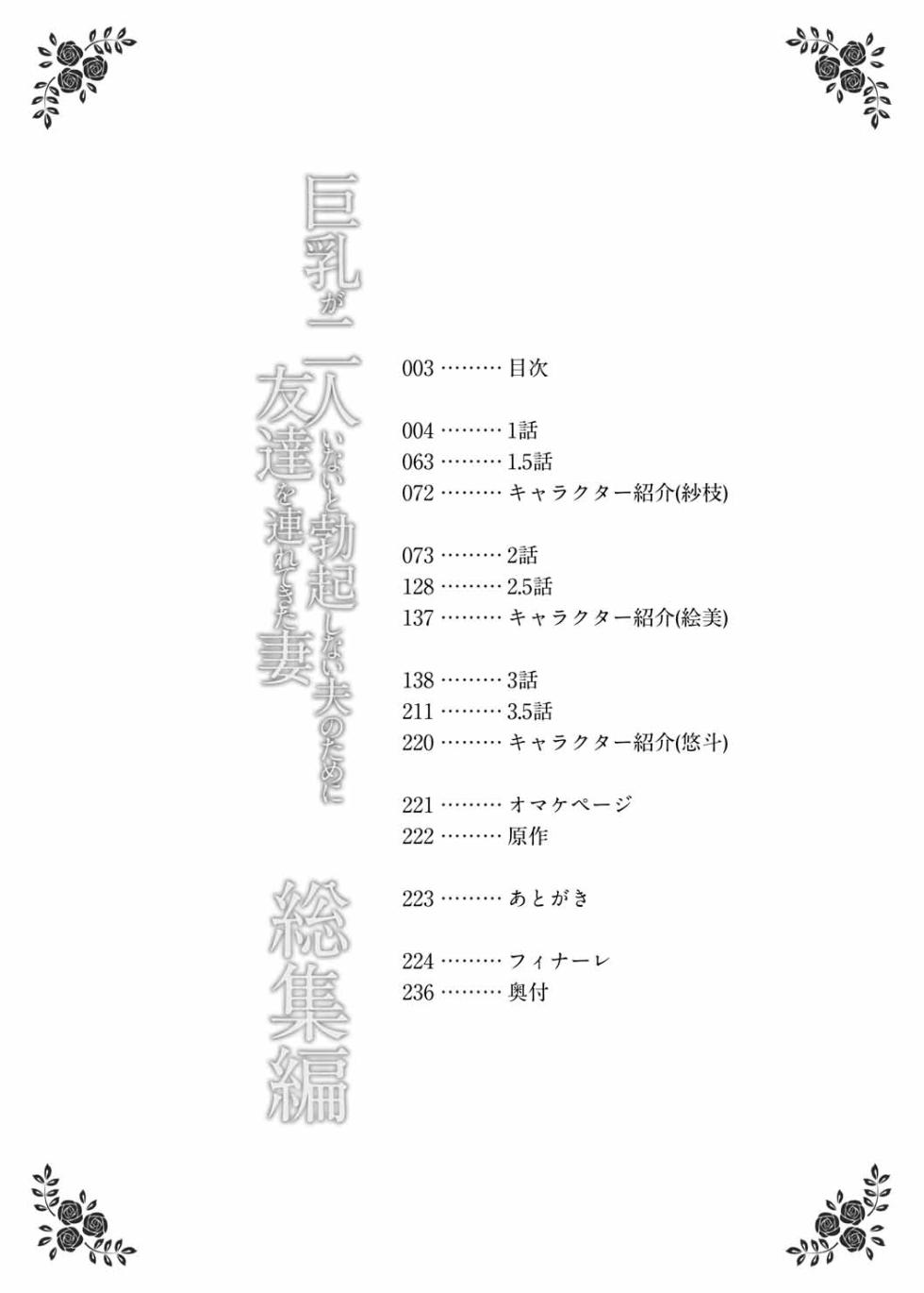 [Shimapan (Tachibana Omina)] Kyonyuu ga 2 Nin Inai to Bokkishinai Otto no Tame ni Tomodachi o Tsuretekita Tsuma Soushuuhen - Page 2
