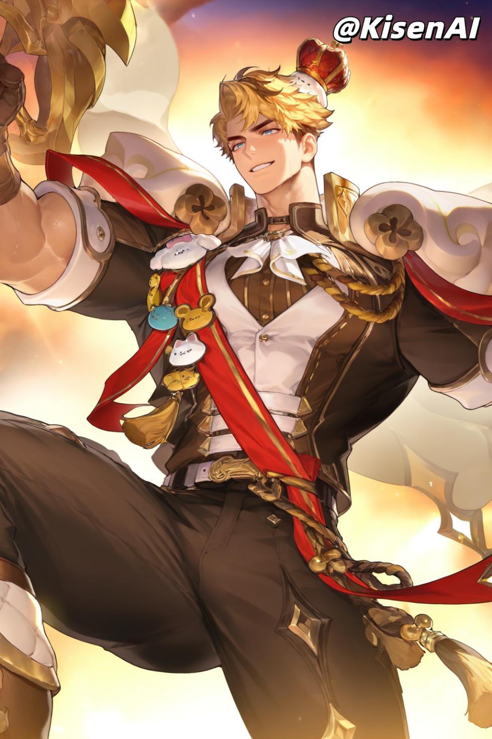 [KisenAI] Honor of Kings-Arthur new skin-muscle- 王者荣耀-亚瑟布丁狗之誓皮肤-腹肌肌肉版SFW [AI Generated] - Page 17