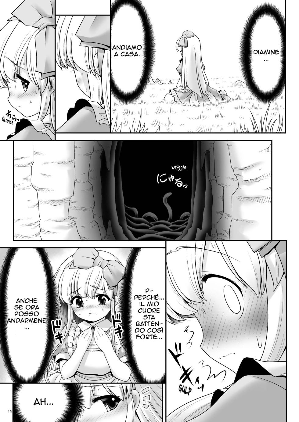 [Yosutebito na Mangakaki (Tomoki Tomonori)] Alice to Taieki Mazeau Shokushu Douketsu (Alice in Wonderland) [Italian] [Digital] - Page 13