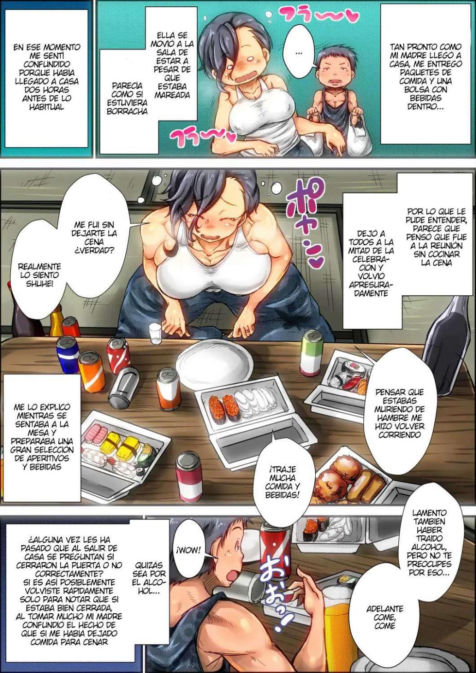 [Kinoko DX] Boku ga Deisui Joutai no Hahaoya o Okashita Toki no Hanashi. | La historia de cuando violé a mi madre mientras estaba borracha. [Spanish] [Xavit0_0] - Page 9