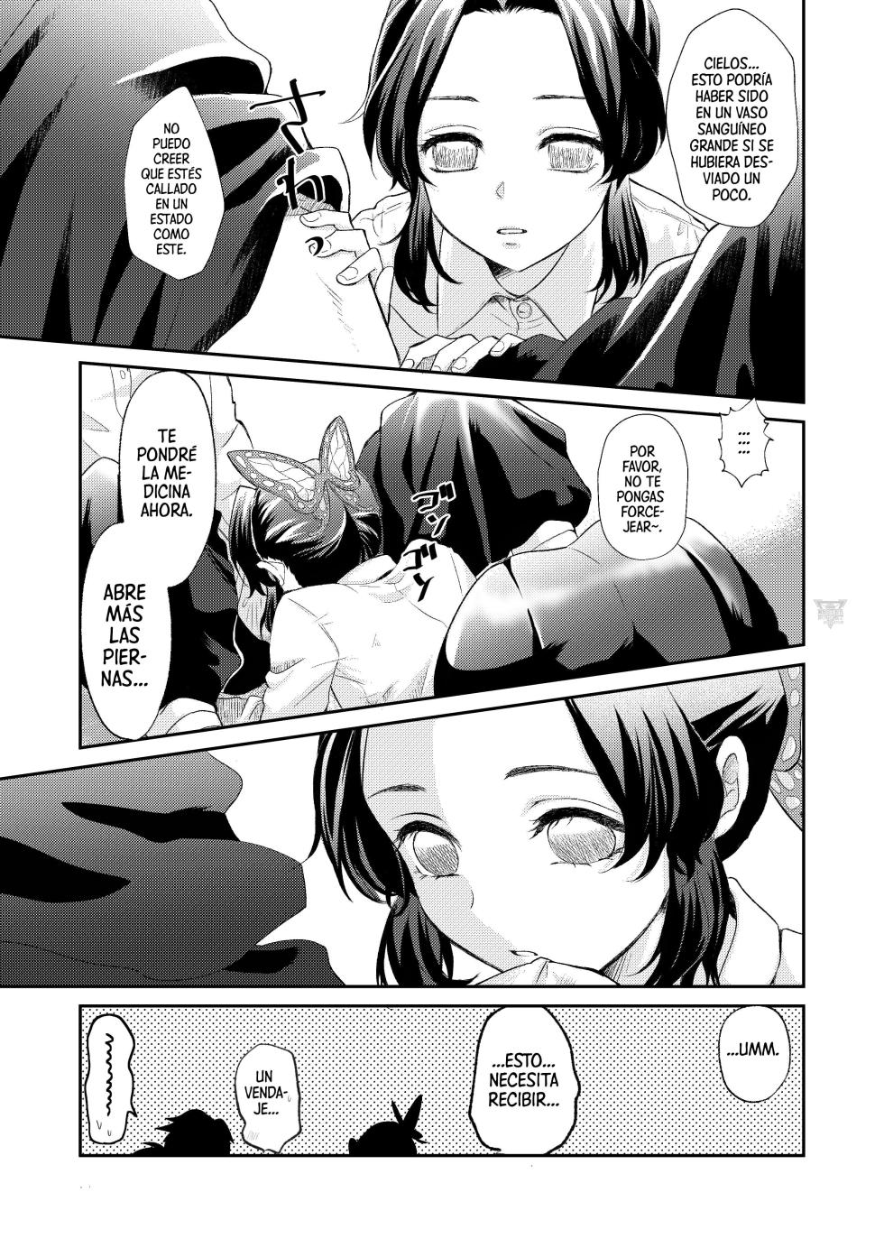 [SAKEYOKOSE (Takebu)] Sore wa Kizu ka Hoteri ka Kaeri Chi ka | ¿Es Un Rasguño, Sensación de Ardor o Un Chorro de Sangre? (Karasu ga Naitara Kaerimashou) (Kimetsu no Yaiba) [Spanish] [Mister Nugget] [Digital] - Page 10