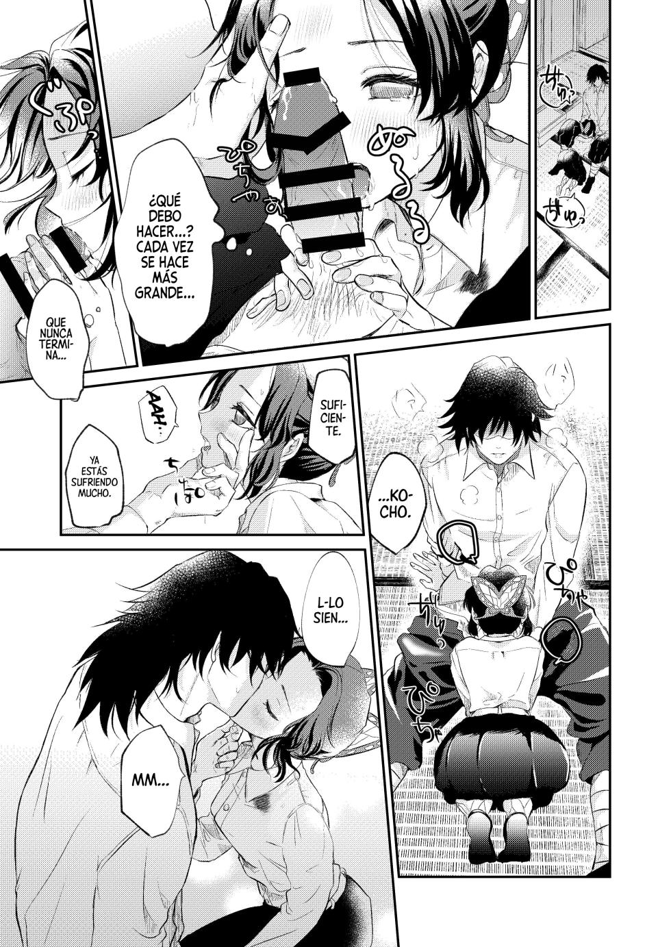 [SAKEYOKOSE (Takebu)] Sore wa Kizu ka Hoteri ka Kaeri Chi ka | ¿Es Un Rasguño, Sensación de Ardor o Un Chorro de Sangre? (Karasu ga Naitara Kaerimashou) (Kimetsu no Yaiba) [Spanish] [Mister Nugget] [Digital] - Page 12