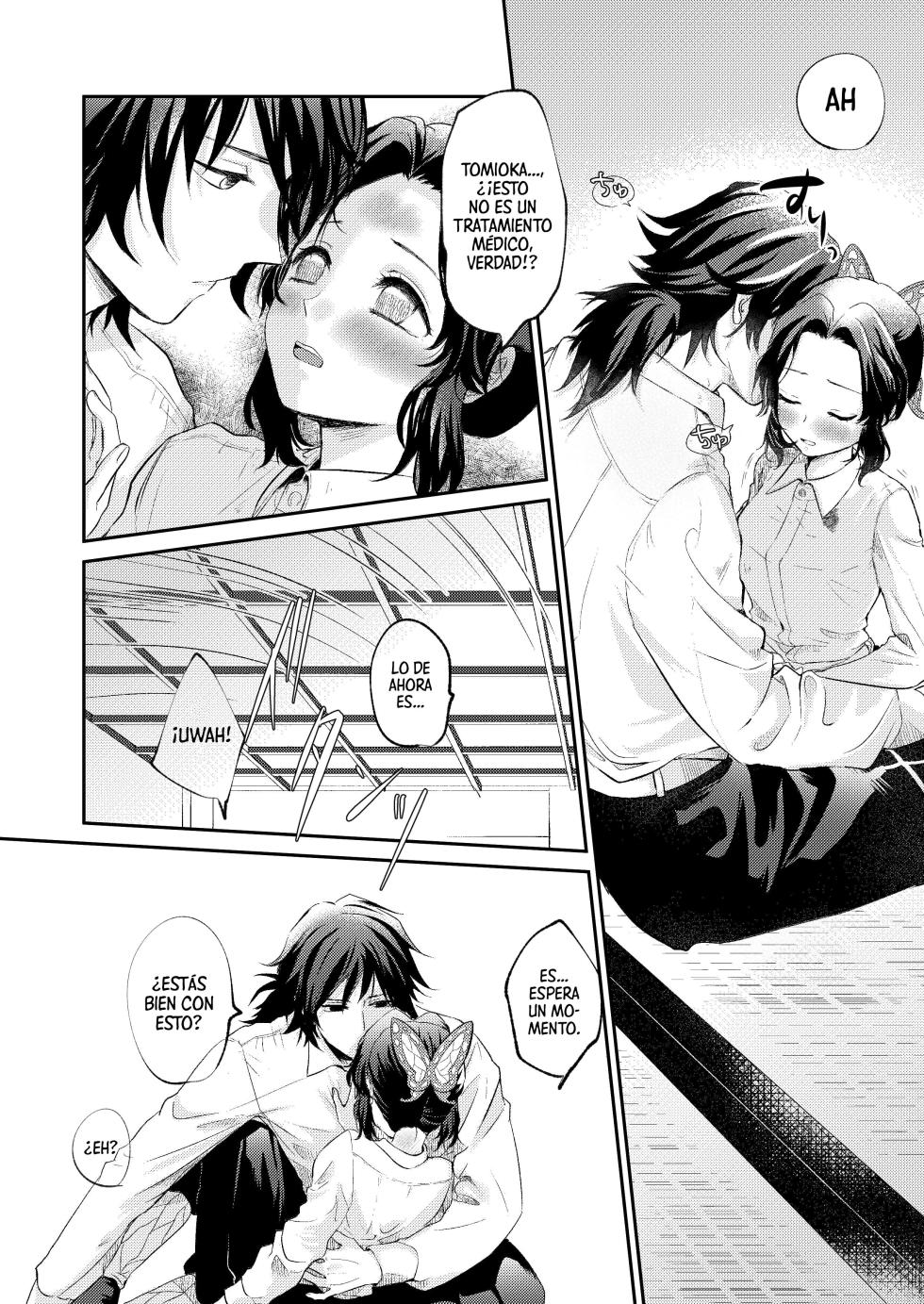 [SAKEYOKOSE (Takebu)] Sore wa Kizu ka Hoteri ka Kaeri Chi ka | ¿Es Un Rasguño, Sensación de Ardor o Un Chorro de Sangre? (Karasu ga Naitara Kaerimashou) (Kimetsu no Yaiba) [Spanish] [Mister Nugget] [Digital] - Page 13