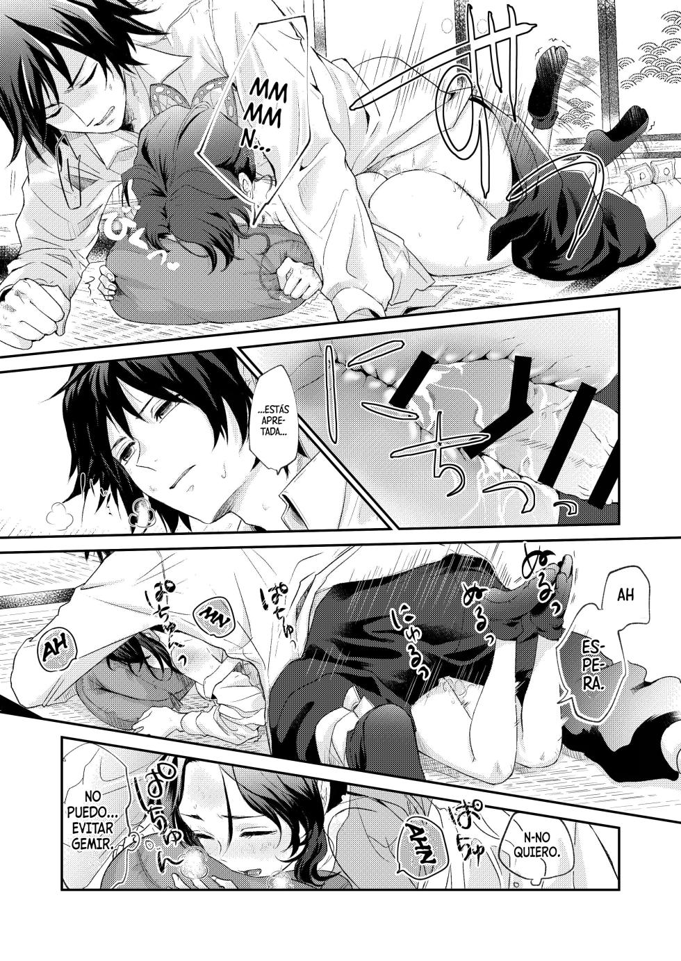[SAKEYOKOSE (Takebu)] Sore wa Kizu ka Hoteri ka Kaeri Chi ka | ¿Es Un Rasguño, Sensación de Ardor o Un Chorro de Sangre? (Karasu ga Naitara Kaerimashou) (Kimetsu no Yaiba) [Spanish] [Mister Nugget] [Digital] - Page 17