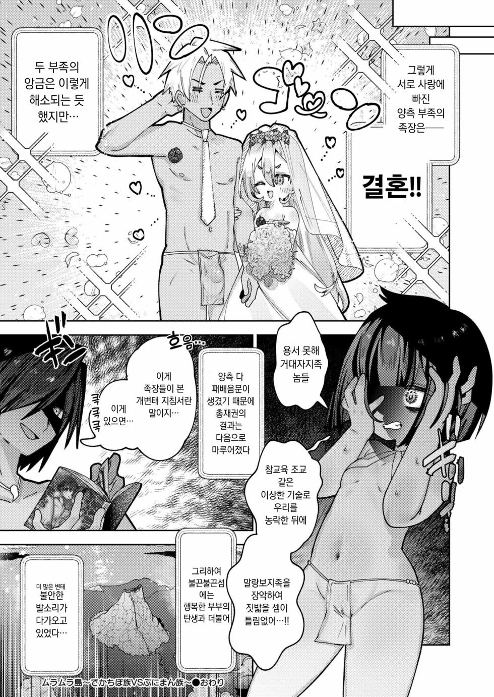 [Guts Shihan] Muramura shima dekachipo-zoku vs puniman-zoku  |  불끈불끈섬 거대자지족vs말랑보지족 (Comic Kaien VOL.23) [Korean] [Digital] - Page 20
