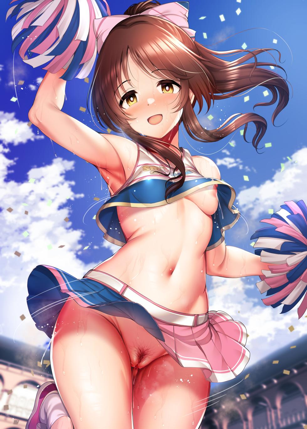 [ment]ドスケベ世界線のチア藍子【ノーパンノーブラ・下着・裸差分】 - Page 7