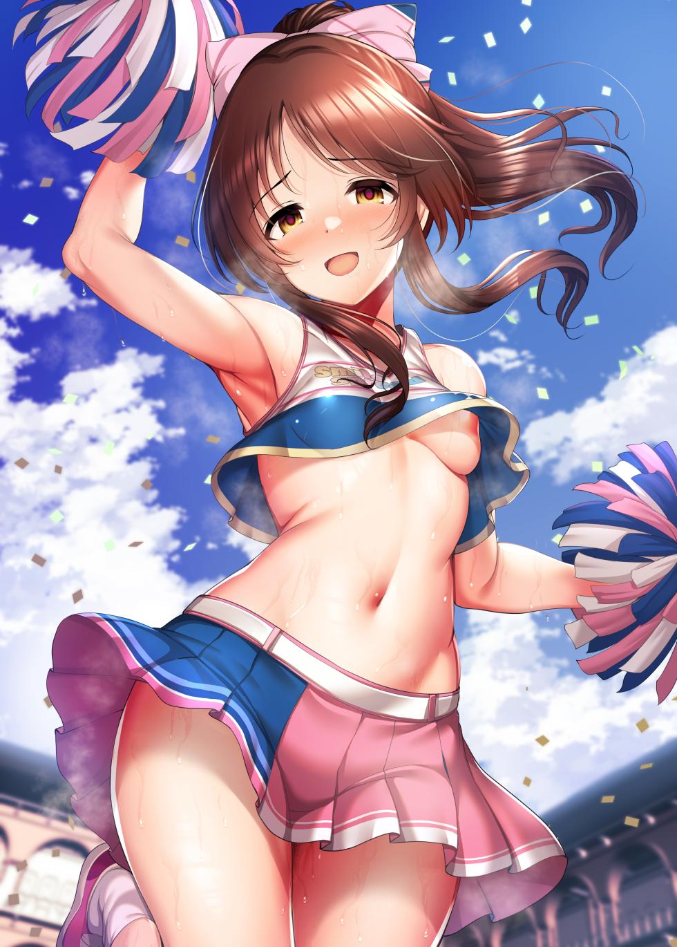 [ment]ドスケベ世界線のチア藍子【ノーパンノーブラ・下着・裸差分】 - Page 9