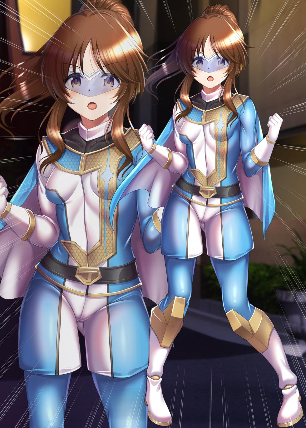 [ment] バーニング・バスターズに加入した藍子が敗北してしまう絵 - Page 4