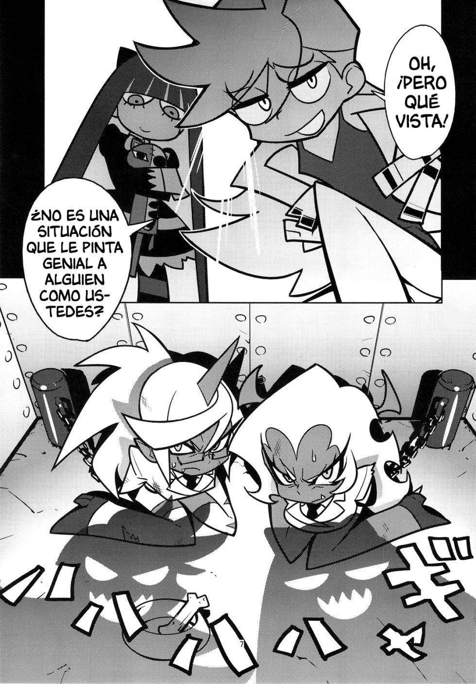 [Hamanasu Chaya (Hamanasu)] Oshioki! Demon Sisters (Panty & Stocking with Garterbelt) [Spanish] - Page 8