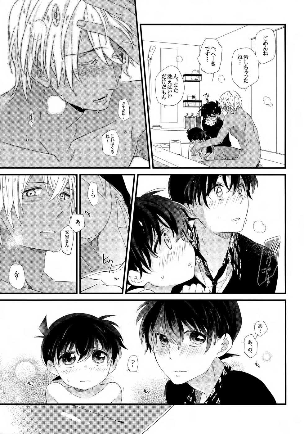 (Himitsu no Ura Kagyou 2) [SAKURAGASHI (Shinobu Koduki)] Amuro-san wa Boku Ore no!!! (Detective Conan) - Page 14
