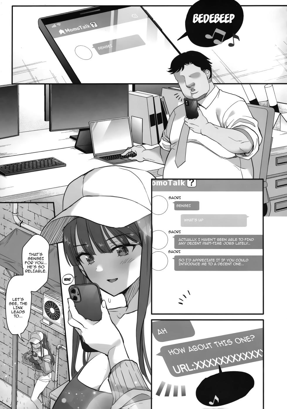 (C105) [Ginga-kei Pride (B-ginga)] Saimin Yamibeit | Shady Hypno Part Time Job (Blue Archive) [English] {Doujins.com} - Page 4