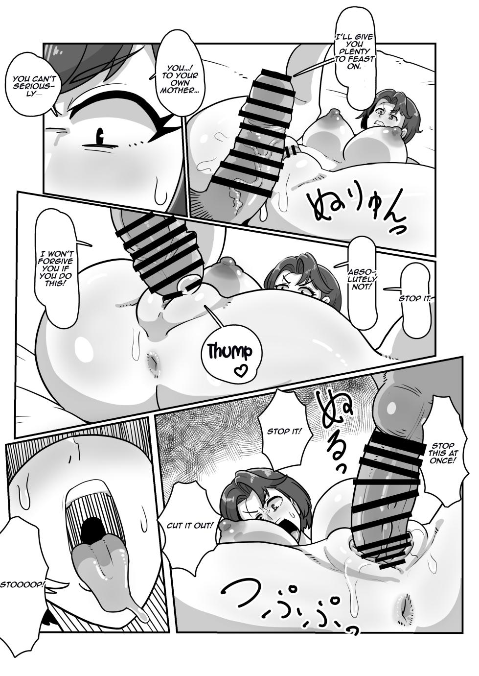 [Boundary (Sakai)] Bote Haha ~Ore o Jikka kara Oidashita Mukatsuku Hahaoya o Muriyari Haramasete Botehara Sex Zanmai!~ | Pregnant Mom ~ I impregnated My Annoying Mother Who Kicked Me Out of the Family Home and Had Pregnant Sex! ~ [English] [Aishi21] - Page 19