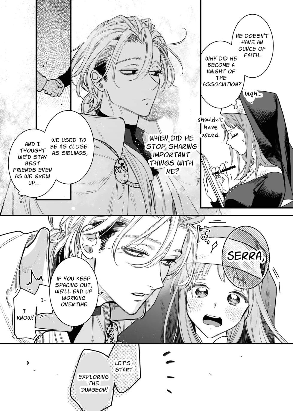 [Visualize (ENVY)] Tada no Osananajimi no Hazudatta Kiyoshi Kishi ga Danjon no Misshitsu de Sekinen no Shūchaku o Kokuhaku Shitekita!?｜The Holy Knight Who Was Supposed To Be My Friend Confesses His Obsession For Me In A Dungeon Room [English] [Chocolate] - Page 16