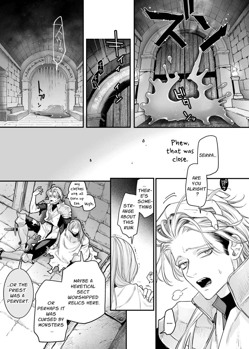 [Visualize (ENVY)] Tada no Osananajimi no Hazudatta Kiyoshi Kishi ga Danjon no Misshitsu de Sekinen no Shūchaku o Kokuhaku Shitekita!?｜The Holy Knight Who Was Supposed To Be My Friend Confesses His Obsession For Me In A Dungeon Room [English] [Chocolate] - Page 36