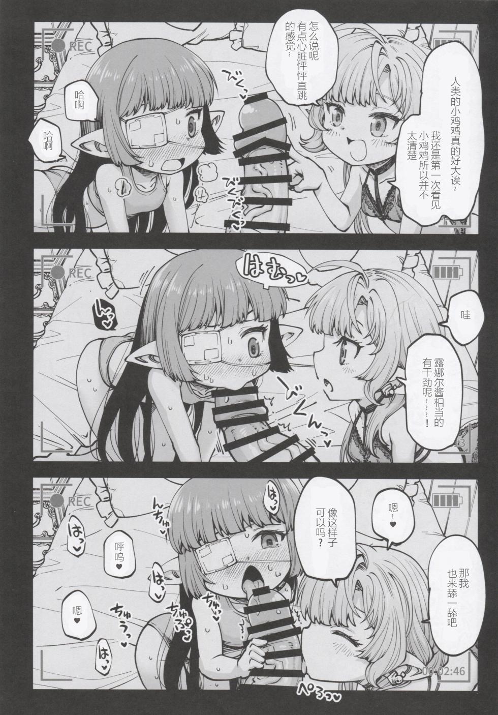 (C105) [Hiyakake Gohan (Oyabe Ryo)] Okane o Kasegu Tame ni Harvin Ecchi Video o Satsuei Shimasu! (Granblue Fantasy) [Chinese] [张佳乐个人汉化] - Page 4