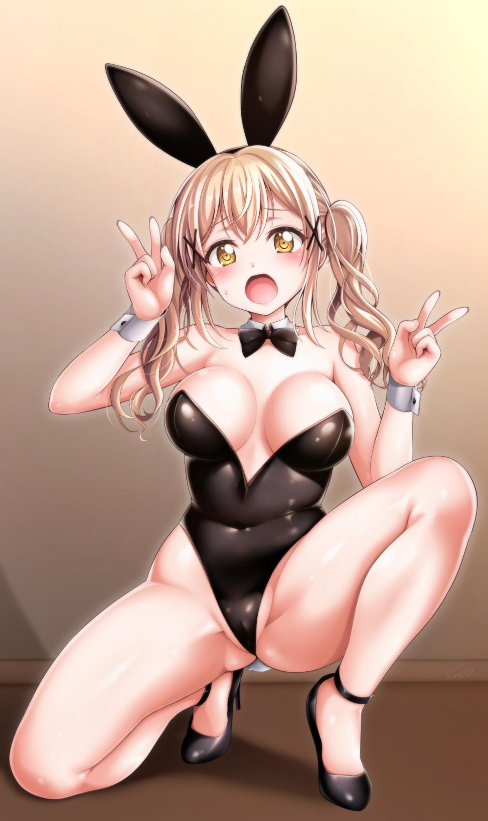 [Tina] バンドリ 市ヶ谷有咲 ムチムチダブルピース バニーガール - Page 4