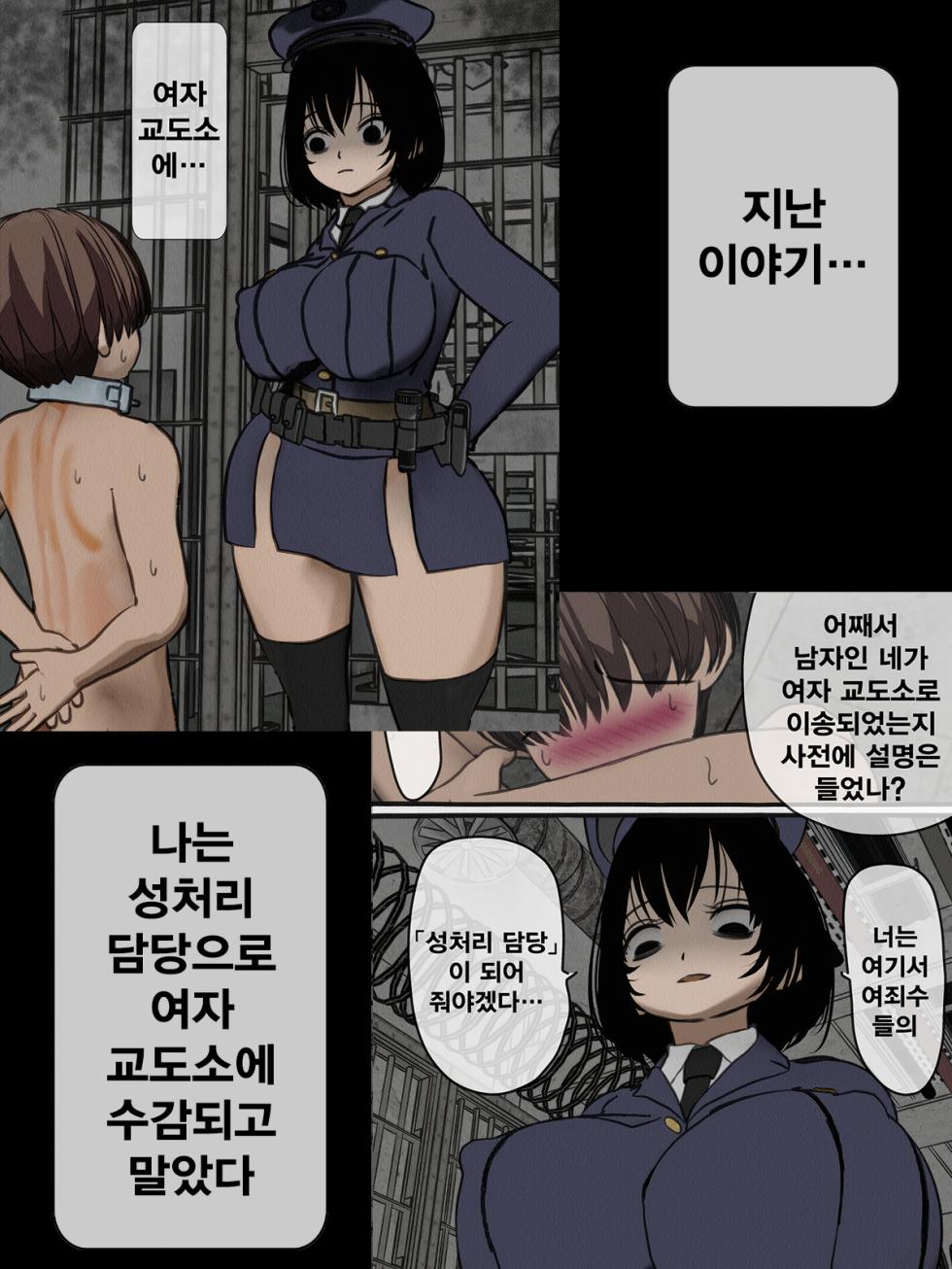 [Sakusei Kenkyuujo] Kangoku Omocha 2 ~Seishorigakari to shite Joshi Keimusho ni Shuukan Sareta Boku~ | 감옥완구 2 ~성처리 담당으로 여자 교도소에 수감되어버린 나~ [Korean] - Page 2