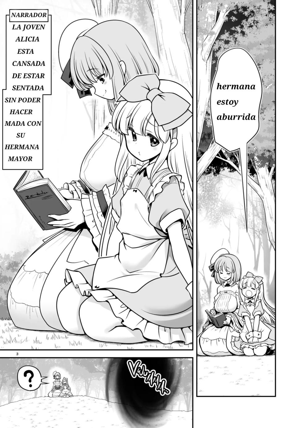 [Yosutebito na Mangakaki (Tomoki Tomonori)] Monogatari Dori ni shika Ugokenai Alice-tachi wa Ikurademo Ecchi na koto Yaritai Houdai | Como Alicia y las Demás sólo Pueden Moverse Según el Cuento, Puedo Hacerles Todas las Cositas Ricas que Quiera (Alice in Wonderland) [Spanish] [Lo Que Desea El Ganso = IFNOY TRADUCCIONES] [Digital] - Page 3