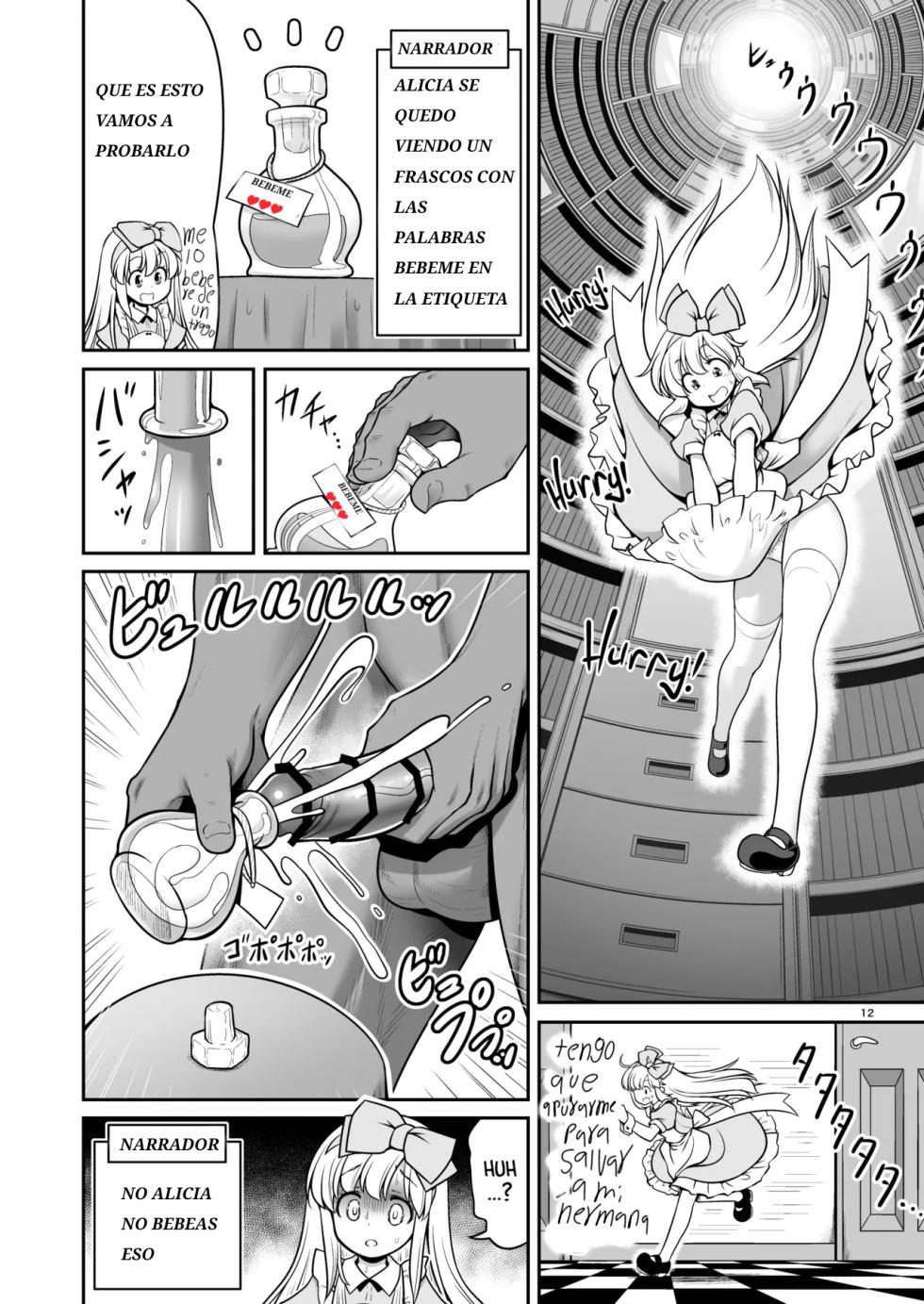 [Yosutebito na Mangakaki (Tomoki Tomonori)] Monogatari Dori ni shika Ugokenai Alice-tachi wa Ikurademo Ecchi na koto Yaritai Houdai | Como Alicia y las Demás sólo Pueden Moverse Según el Cuento, Puedo Hacerles Todas las Cositas Ricas que Quiera (Alice in Wonderland) [Spanish] [Lo Que Desea El Ganso = IFNOY TRADUCCIONES] [Digital] - Page 12