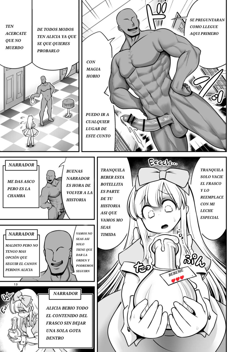 [Yosutebito na Mangakaki (Tomoki Tomonori)] Monogatari Dori ni shika Ugokenai Alice-tachi wa Ikurademo Ecchi na koto Yaritai Houdai | Como Alicia y las Demás sólo Pueden Moverse Según el Cuento, Puedo Hacerles Todas las Cositas Ricas que Quiera (Alice in Wonderland) [Spanish] [Lo Que Desea El Ganso = IFNOY TRADUCCIONES] [Digital] - Page 13