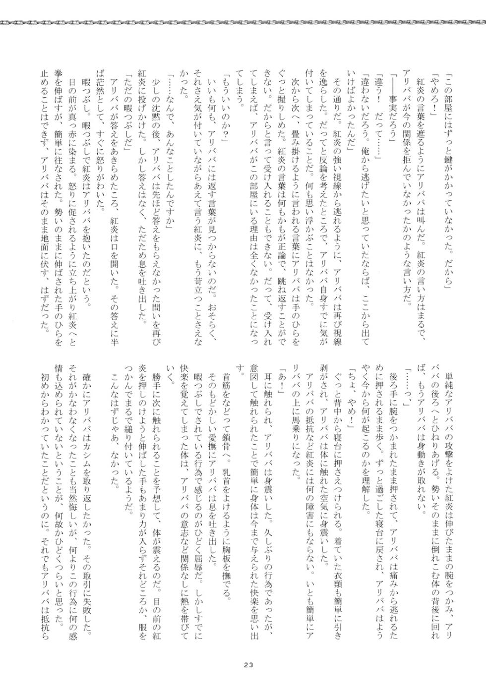 [Tomatepa (Shinribou)] MIND BIND - Kankin-en Ari- (Magi: The Labyrinth of Magic) - Page 22