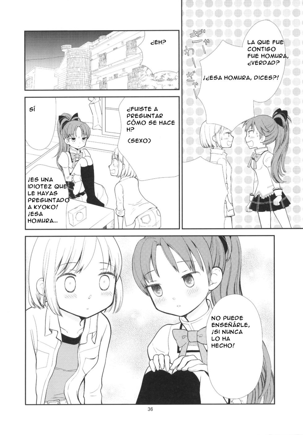 (C91) [Gyakugire Deka (Hakamada Mera)] Kyuutenkai Sugite Shinu Kamo (Puella Magi Madoka Magica) [Spanish] [CristoferDeLosAndes] - Page 39