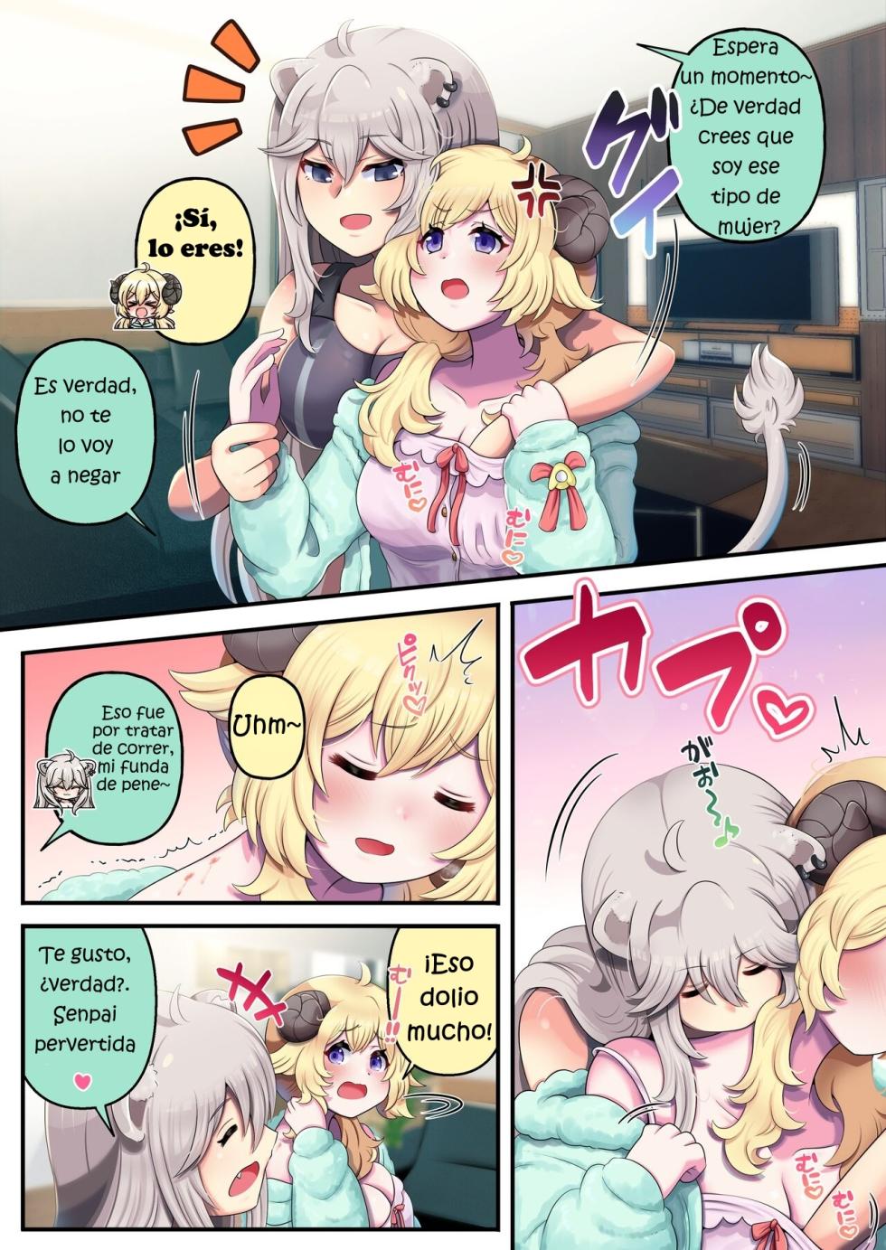 [Minominiya (Minomini)] Futashishi x Wata ♥Lion no Aijou Hyougen Hen♥ | Futashishi x Wata ♥La Expresión de Amor de Lalion♥ (Shishiro Botan, Tsunomaki Watame) [English] [Rabu&Desu translations] [Spanish] [PorLaCultura] - Page 4
