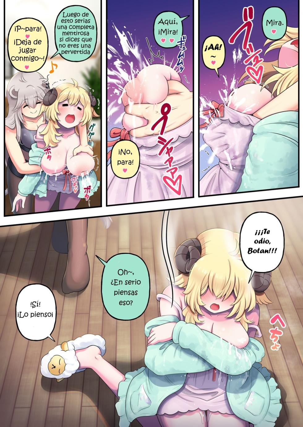 [Minominiya (Minomini)] Futashishi x Wata ♥Lion no Aijou Hyougen Hen♥ | Futashishi x Wata ♥La Expresión de Amor de Lalion♥ (Shishiro Botan, Tsunomaki Watame) [English] [Rabu&Desu translations] [Spanish] [PorLaCultura] - Page 6