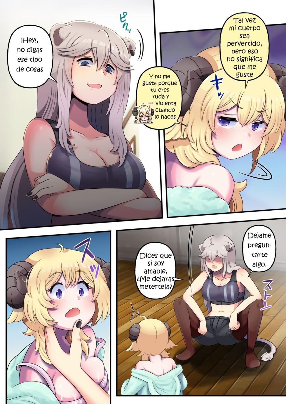 [Minominiya (Minomini)] Futashishi x Wata ♥Lion no Aijou Hyougen Hen♥ | Futashishi x Wata ♥La Expresión de Amor de Lalion♥ (Shishiro Botan, Tsunomaki Watame) [English] [Rabu&Desu translations] [Spanish] [PorLaCultura] - Page 7