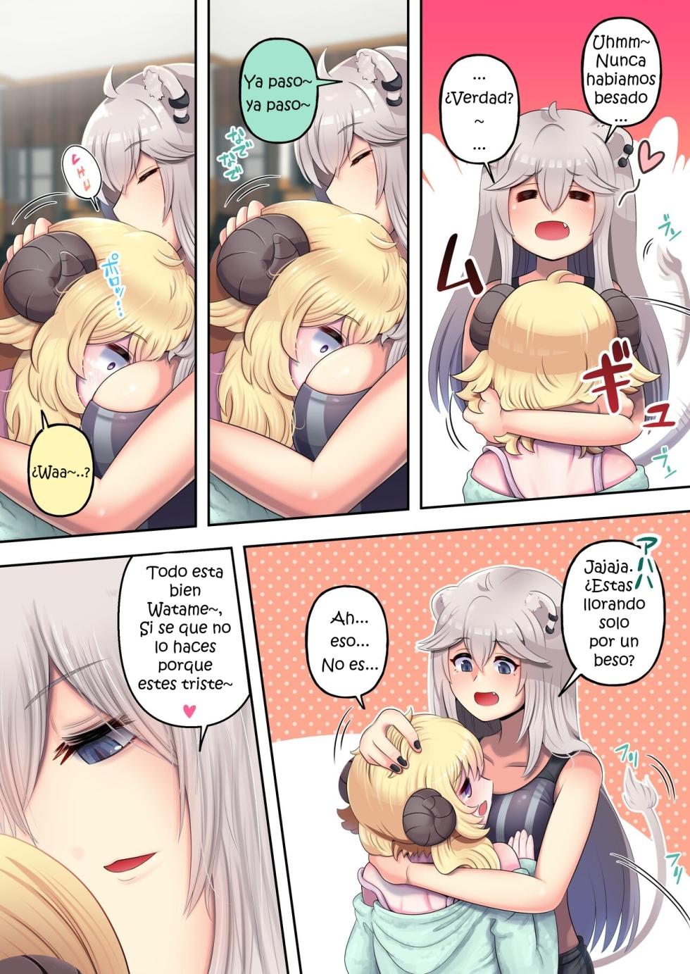 [Minominiya (Minomini)] Futashishi x Wata ♥Lion no Aijou Hyougen Hen♥ | Futashishi x Wata ♥La Expresión de Amor de Lalion♥ (Shishiro Botan, Tsunomaki Watame) [English] [Rabu&Desu translations] [Spanish] [PorLaCultura] - Page 9