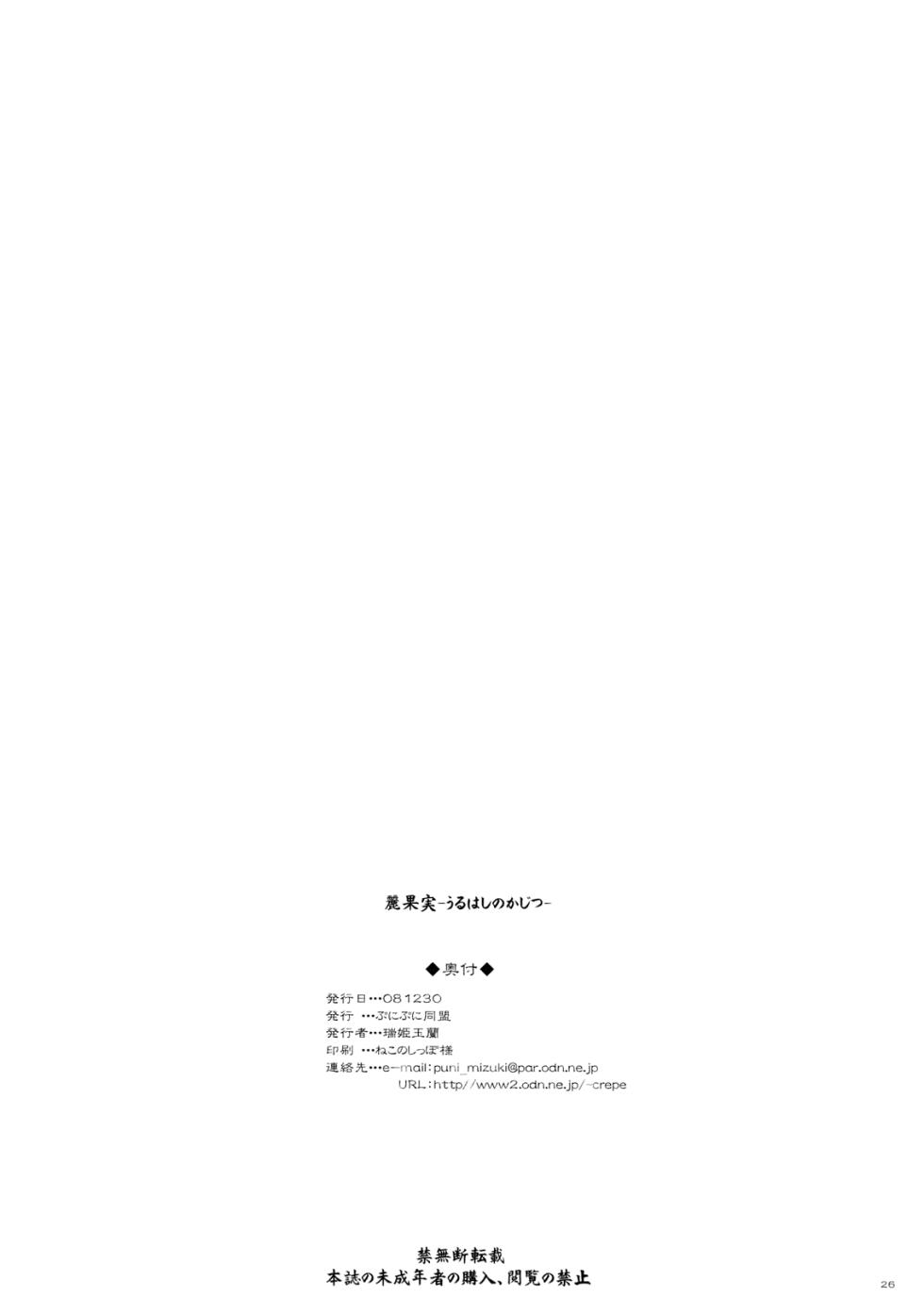 (C75) [Punipuni Doumei (Mizuki Gyokuran)] Uruwashi no Kajitsu | Прекрасний плід (GA-REI -zero-) [Ukrainian] - Page 25